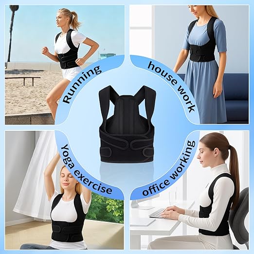 Posture Corrector for Women and Men Back Pain Relief,Full Back Brace Support for Office Desk Workers, Posture Brace for Upper and Lower Back Pain Relief, Large(Waist 40 - 48 Inches) | Back Braces - TrueDesk