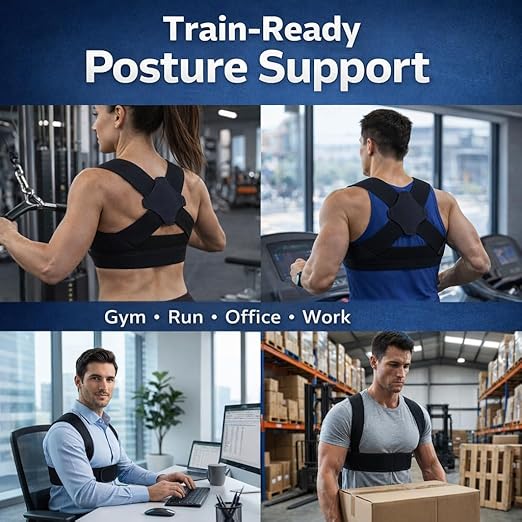 Posture Corrector for Women and Men - Lightweight Upper Back Brace Posture Corrector for Neck Shoulder & Back Pain Relief Under Clothes - Invisible Shoulder Support Brace Improve Posture Correct Hunchback Slouching | Back Braces - TrueDesk