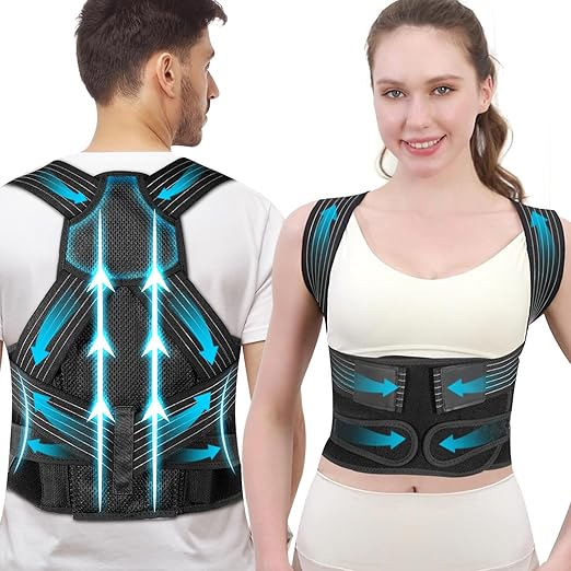 Posture Corrector for Women and Men with Bionic System, Upgraded Back Brace, Adjustable Full Back Support, Shoulder Straightener, Neck, Upper and Lower Back Pain Relief | Back Braces - TrueDesk