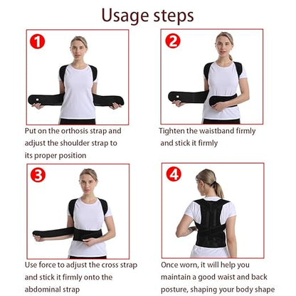 Posture Corrector for Women and Men,for Preventing Hunchback Upper Back Brace, Adjustable Back Straightener for Providing Pain Relief From Neck,Back & Shoulder，Shoulder Posture Brace(L) | Back Braces - TrueDesk