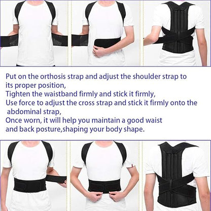 Posture Corrector for Women and Men,for Preventing Hunchback Upper Back Brace, Adjustable Back Straightener for Providing Pain Relief From Neck,Back & Shoulder，Shoulder Posture Brace(L) | Back Braces - TrueDesk