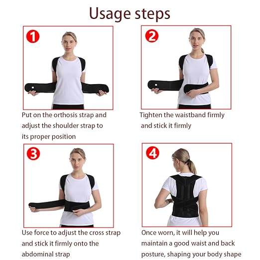 Posture Corrector for Women and Men,for Preventing Hunchback Upper Back Brace, Adjustable Back Straightener for Providing Pain Relief From Neck,Back & Shoulder，Shoulder Posture Brace | Back Braces - TrueDesk