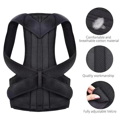 Posture Corrector for Women and Men,for Preventing Hunchback Upper Back Brace, Adjustable Back Straightener for Providing Pain Relief From Neck,Back & Shoulder，Shoulder Posture Brace(XL) | Back Braces - TrueDesk