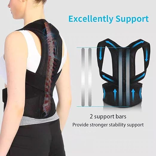 Posture Corrector for Women and Men,for Preventing Hunchback Upper Back Brace, Adjustable Back Straightener for Providing Pain Relief From Neck,Back & Shoulder，Shoulder Posture Brace(XL) | Back Braces - TrueDesk
