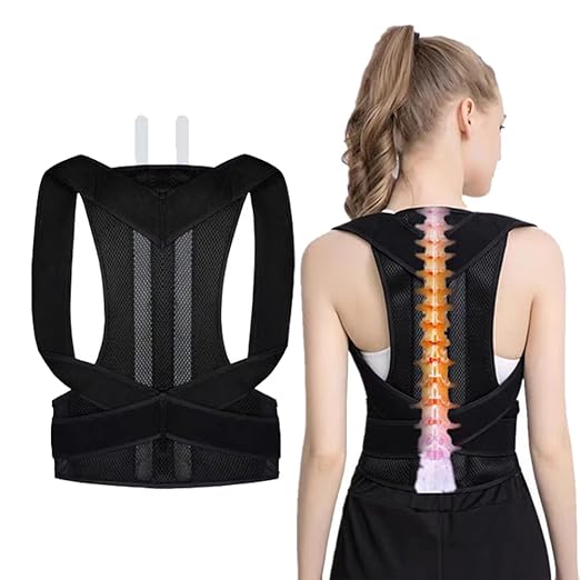 Posture Corrector for Women and Men,for Preventing Hunchback Upper Back Brace, Adjustable Back Straightener for Providing Pain Relief From Neck,Back & Shoulder，Shoulder Posture Brace(L) | Back Braces - TrueDesk