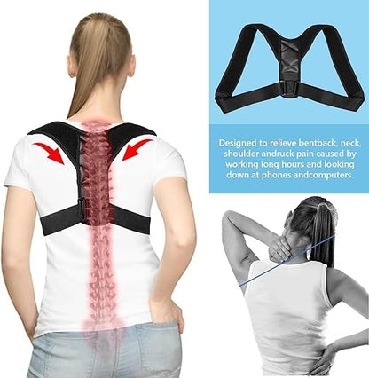 Posture Corrector for Women & Men, Adjustable Back Brace for Posture Support, Breathable & Invisible Upper Back Straightener – Relieves Neck, Shoulder, Clavicle Pain, Improves Alignment for Sitting | Back Braces - TrueDesk