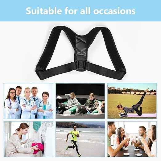 Posture Corrector for Women & Men, Adjustable Back Brace for Posture Support, Breathable & Invisible Upper Back Straightener – Relieves Neck, Shoulder, Clavicle Pain, Improves Alignment for Sitting | Back Braces - TrueDesk
