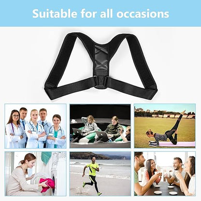 Posture Corrector for Women & Men, Adjustable Back Brace for Posture Support, Breathable & Invisible Upper Back Straightener – Relieves Neck, Shoulder, Clavicle Pain, Improves Alignment for Sitting | Back Braces - TrueDesk