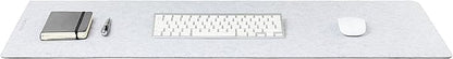 Premium Felt Desk Mat | Large 15.75" x 36" | Multifunctional Desk Pad for Home Office | Light Gray | Desk Pads Blotters - TrueDesk