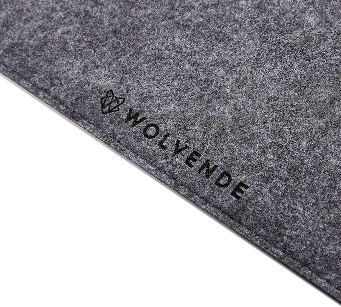 Premium Felt Desk Mat | Large 15.75" x 36" | Multifunctional Desk Pad for Home Office | Mid Gray | Desk Pads Blotters - TrueDesk