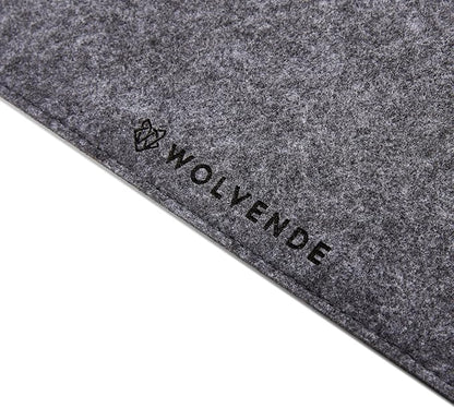 Premium Felt Desk Mat | Large 15.75" x 36" | Multifunctional Desk Pad for Home Office | Mid Gray | Desk Pads Blotters - TrueDesk