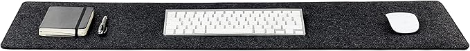 Premium Felt Desk Mat | Medium 12" x 36" | Multifunctional Desk Pad for Home Office | Dark Gray | Desk Pads Blotters - TrueDesk