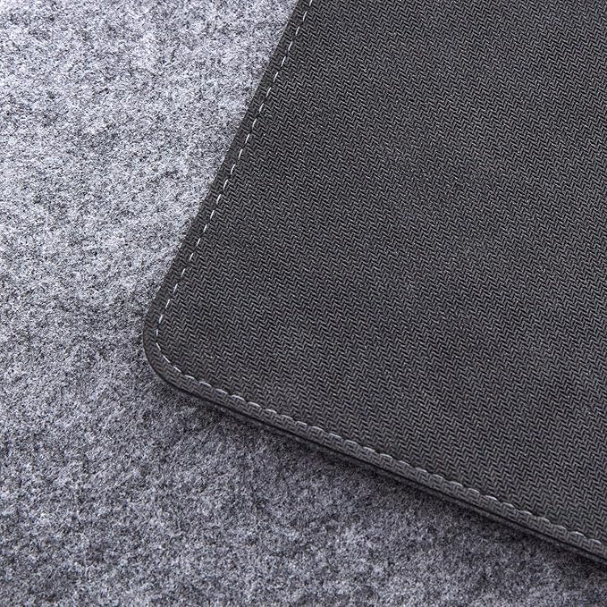 Premium Felt Desk Mat | Medium 12" x 36" | Multifunctional Desk Pad for Home Office | Mid Gray | Desk Pads Blotters - TrueDesk