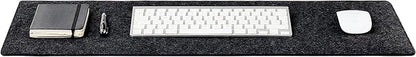 Premium Felt Desk Mat | Small 12" x 27.5" Multifunctional Desk Pad for Home Office | Dark Gray | Desk Pads Blotters - TrueDesk