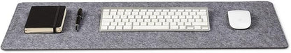 Premium Felt Desk Mat | Small 12" x 27.5" | Multifunctional Desk Pad for Home Office | Mid Gray | Desk Pads Blotters - TrueDesk