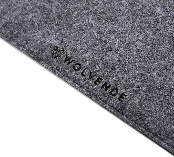 Premium Felt Desk Mat | Small 12" x 27.5" | Multifunctional Desk Pad for Home Office | Mid Gray | Desk Pads Blotters - TrueDesk