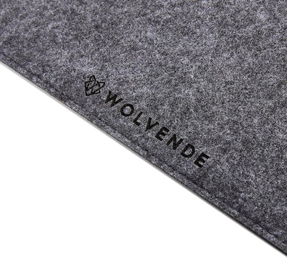 Premium Felt Desk Mat | Small 12" x 27.5" | Multifunctional Desk Pad for Home Office | Mid Gray | Desk Pads Blotters - TrueDesk