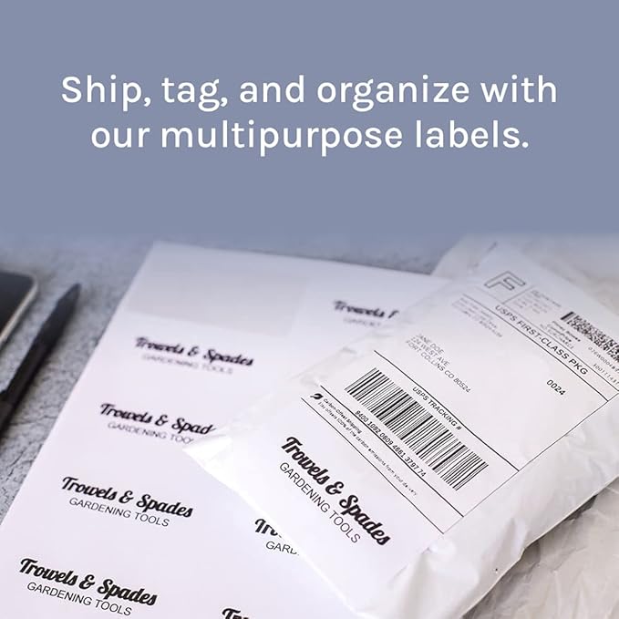 Premium Label Supply White Sticker Address Labels – 2" x 4" – Laser/Inkjet Compatible – (10 per Sheet), 500 Sheets – 5,000 Total Adhesive Labels | Laser Inkjet Printer Labels - TrueDesk