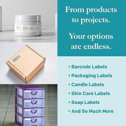 Premium Label Supply White Sticker Address Labels – 4" x 1" – Laser/Inkjet Compatible – (20 per Sheet), 2000 Sheets – 40,000 Total Adhesive Labels | Laser Inkjet Printer Labels - TrueDesk