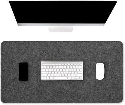 Premium Real Wool Felt Desk Pad with Non - Slip Backing - 32" x 16" | Desk Pads Blotters - TrueDesk