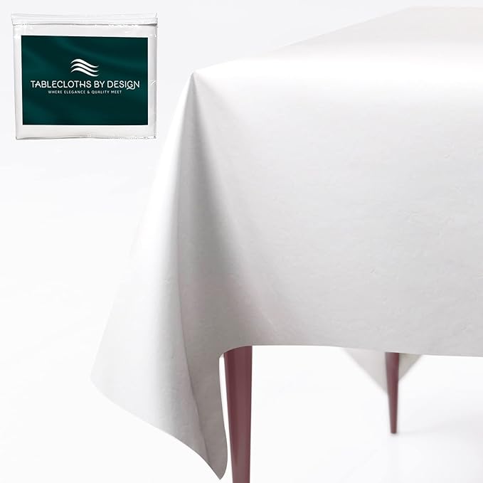 Premium Table Pad Protector Superior Protection from Spills, Scratches & Heat - Reusable Vinyl Table Cloth with Cushion Flannel Backing (52" Round) | Table Pads - TrueDesk