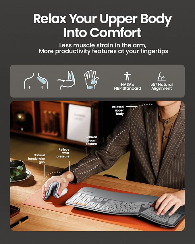 ProtoArc Ergonomic Mouse, EM11 NL Bluetooth Rechargeable Wireless Vertical Mouse, 3 Multi - Device Connectivity for Computer/PC/Laptop, 2.4GHz USB - A Optical Mice for Windows, Mac OS, White | Mice - TrueDesk