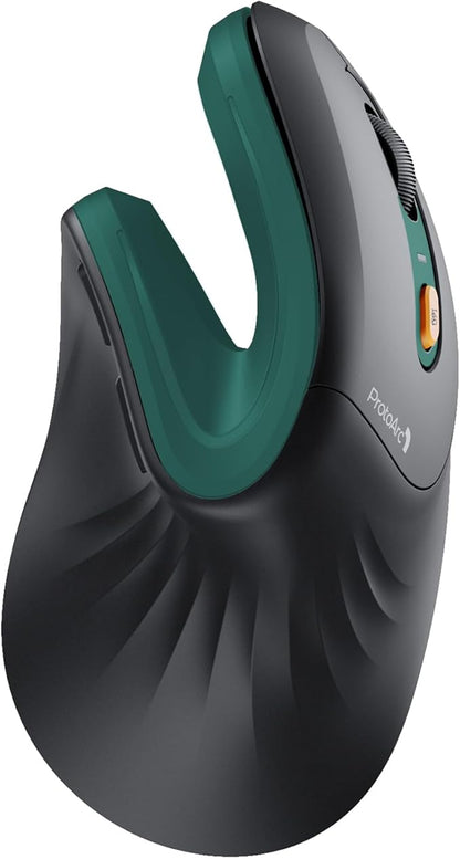 ProtoArc Ergonomic Mouse, EM11 NL Bluetooth Rechargeable Wireless Vertical Mouse, 3 Multi - Device Connectivity for Computer/PC/Laptop, 2.4GHz USB - A Optical Mice for Windows, Mac OS, Green | Mice - TrueDesk
