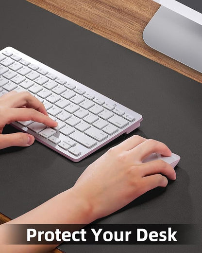PULeather Non - Slip Desk Mat, Large Mouse Pad & Laptop Desk Pad - Waterproof Writing Pad for Office & Home (Dark Grey, 35.4" x 17") | Desk Pads Blotters - TrueDesk