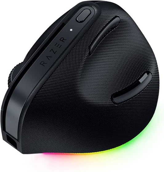 Razer Pro Click V2 Vertical Wireless Mouse: 6 Button Ergonomic Design - One Click AI Prompt - Supports Windows & Mac - Multi Device Connectivity via 2.4GHz, Bluetooth, or USB C Wired Mode - Chroma RGB | Mice - TrueDesk