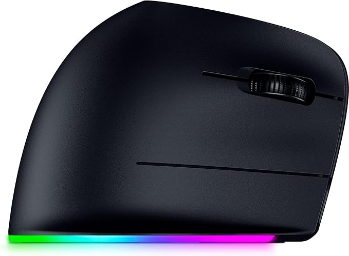 Razer Pro Click V2 Vertical Wireless Mouse: 6 Button Ergonomic Design - One Click AI Prompt - Supports Windows & Mac - Multi Device Connectivity via 2.4GHz, Bluetooth, or USB C Wired Mode - Chroma RGB | Mice - TrueDesk