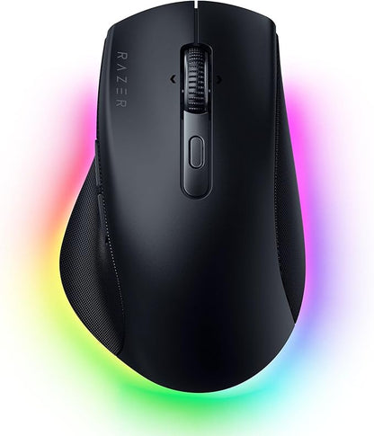 Razer Pro Click V2 Wireless Mouse: Right - Handed Ergonomic Design with Thumb Rest - AI Prompt - Long Battery Life - Multi Device Connectivity via 2.4GHz, Bluetooth, or USB C Wired Mode - Chroma RGB | Mice - TrueDesk