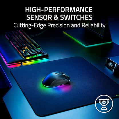 Razer Pro Click V2 Wireless Mouse: Right - Handed Ergonomic Design with Thumb Rest - AI Prompt - Long Battery Life - Multi Device Connectivity via 2.4GHz, Bluetooth, or USB C Wired Mode - Chroma RGB | Mice - TrueDesk