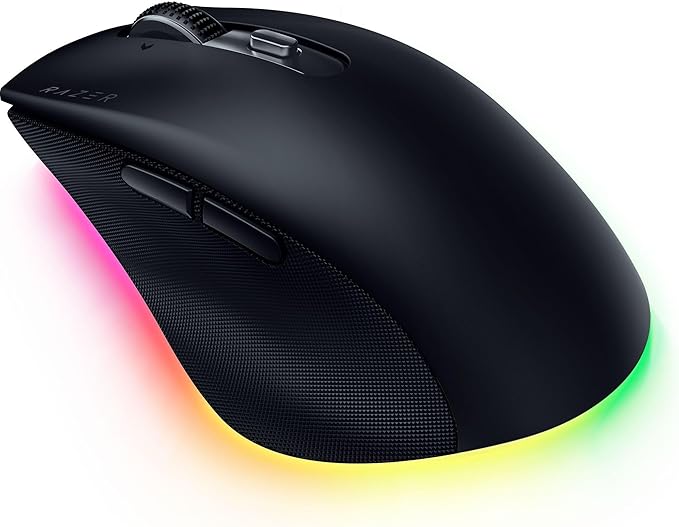 Razer Pro Click V2 Wireless Mouse: Right - Handed Ergonomic Design with Thumb Rest - AI Prompt - Long Battery Life - Multi Device Connectivity via 2.4GHz, Bluetooth, or USB C Wired Mode - Chroma RGB | Mice - TrueDesk