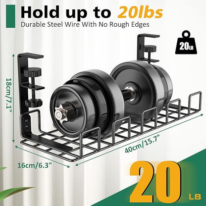REFLYING Under Desk Cable Management Tray, L 15.7'' W 6.3'' No Drill Steel Desk Cable Organizers, Wire Management Tray | Cable Raceways - TrueDesk