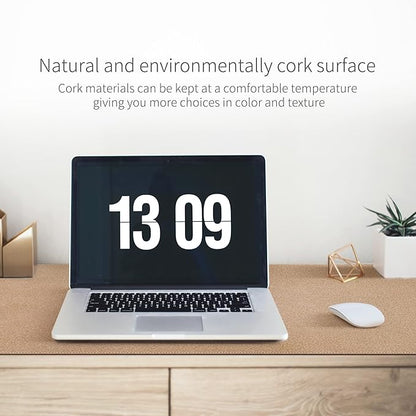 RENMTURE Dual - Sided Mouse Pad, Natural Cork & PU Leather Large Desk Pad for Office and Home Work, Desk Protector Non - Slip, Waterproof, Easy Clean (Dark Green, 32"x16") | Mouse Pads - TrueDesk