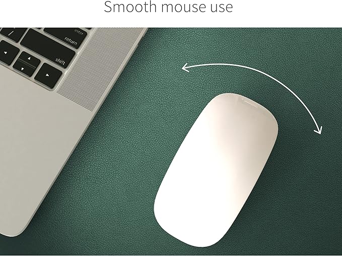 RENMTURE Dual - Sided Mouse Pad, Natural Cork & PU Leather Large Desk Pad for Office and Home Work, Desk Protector Non - Slip, Waterproof, Easy Clean (Dark Green, 32"x16") | Mouse Pads - TrueDesk