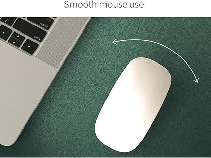 RENMTURE Dual - Sided Mouse Pad, Natural Cork & PU Leather Large Desk Pad for Office and Home Work, Desk Protector Non - Slip, Waterproof, Easy Clean (Dark Green, 32"x16") | Mouse Pads - TrueDesk