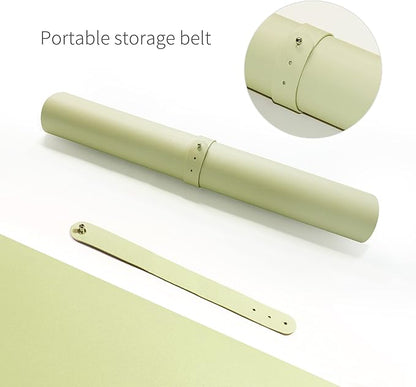 RENMTURE Dual - Sided Mouse Pad, Natural Cork & PU Leather Large Desk Pad for Office and Home Work, Desk Protector Non - Slip, Waterproof, Easy Clean (Light Green, 23.6" x 13.7") | Mouse Pads - TrueDesk