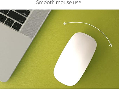 RENMTURE Dual - Sided Mouse Pad, Natural Cork & PU Leather Large Desk Pad for Office and Home Work, Desk Protector Non - Slip, Waterproof, Easy Clean (Olive Green, 23.6" x 13.7") | Mouse Pads - TrueDesk