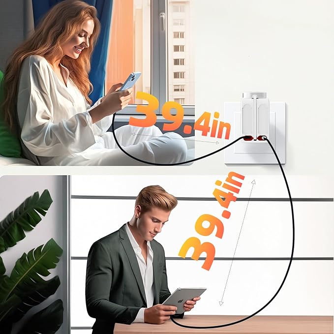 Retractable Apple Watch Charger, 5 in 1 Travel Charging Station for Apple Devices, Retractable Chargers for Multiple Devices with Multi Charging Cable, Charger Block for Apple Gear (White) | Charging Stations - TrueDesk
