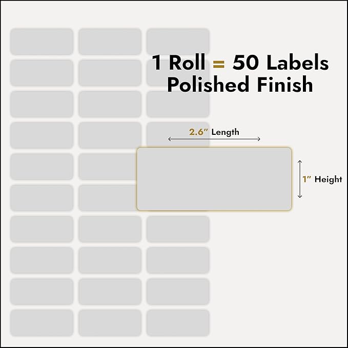Return Address Labels Personalized, 500 Rolls, 2.6"L x 0.75"H - White Matte Finish Personalized Address Labels - Made in USA Return Labels Personalize Self Adhesive - Perfect Custom Address Labels | Address Labels - TrueDesk