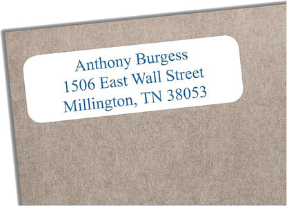 Return Address Labels Personalized, Address Labels for Envelopes, Return Labels Personalized Self Adhesive - Mailing Labels for Envelopes, 150 Labels On Sheets (White) - 21 Colors, 2 5/8" x 1" | Address Labels - TrueDesk