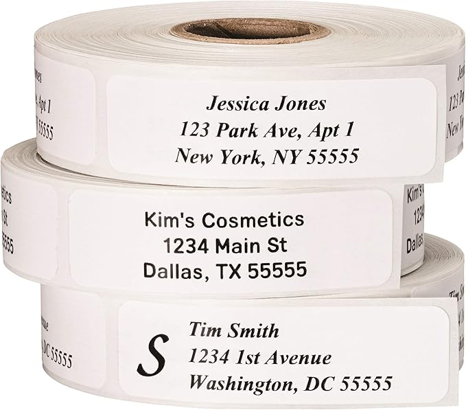Return Address Labels - Roll of 250 Personalized Labels (Clear) | Address Labels - TrueDesk
