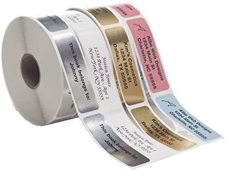 Return Address Labels - Roll of 250 Personalized Labels (Gold) | Address Labels - TrueDesk