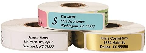 Return Address Labels - Roll of 250 Personalized Labels (Gold) | Address Labels - TrueDesk