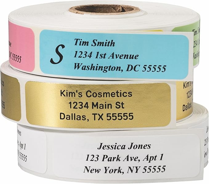 Return Address Labels - Roll of 250 Personalized Labels (White) | Address Labels - TrueDesk