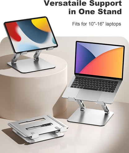 RIWUCT Laptop Stand for Desk Adjustable Height, Ergonomic Laptop Riser Holder with Dual - bar Support, Portable Computer Notebook Stand for MacBook Air Pro, Dell XPS, HP (10 - 16") | Stands - TrueDesk