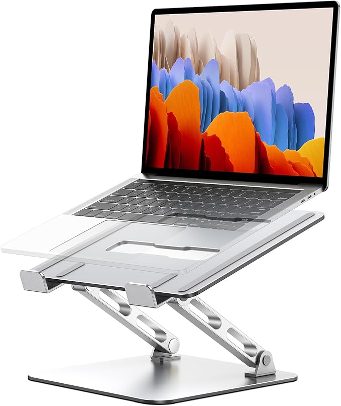 RIWUCT Laptop Stand for Desk Adjustable Height, Ergonomic Laptop Riser Holder with Dual - bar Support, Portable Computer Notebook Stand for MacBook Air Pro, Dell XPS, HP (10 - 16") | Stands - TrueDesk