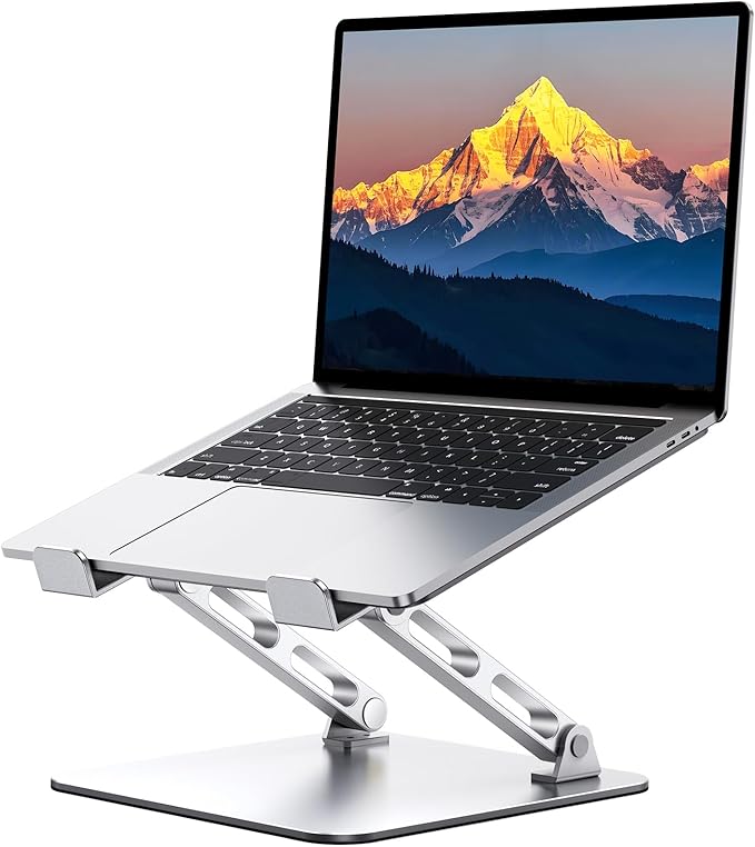 RIWUCT Laptop Stand for Desk Adjustable Height, Ergonomic Laptop Riser Holder with Dual - bar Support, Portable Computer Notebook Stand for MacBook Air Pro, Dell XPS, HP (10 - 16") | Stands - TrueDesk