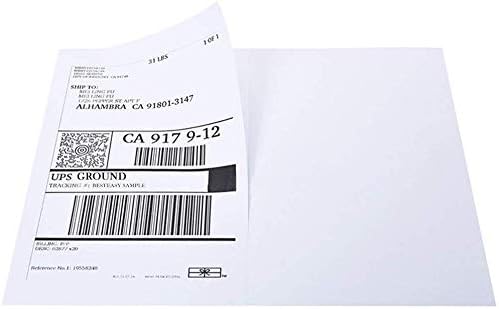 Round Corner Half Sheet Self Adhesive Shipping Labels for Laser and Ink Jet Printers, White Blank (1000 Sheets, 2000 Labels) | Laser Inkjet Printer Labels - TrueDesk